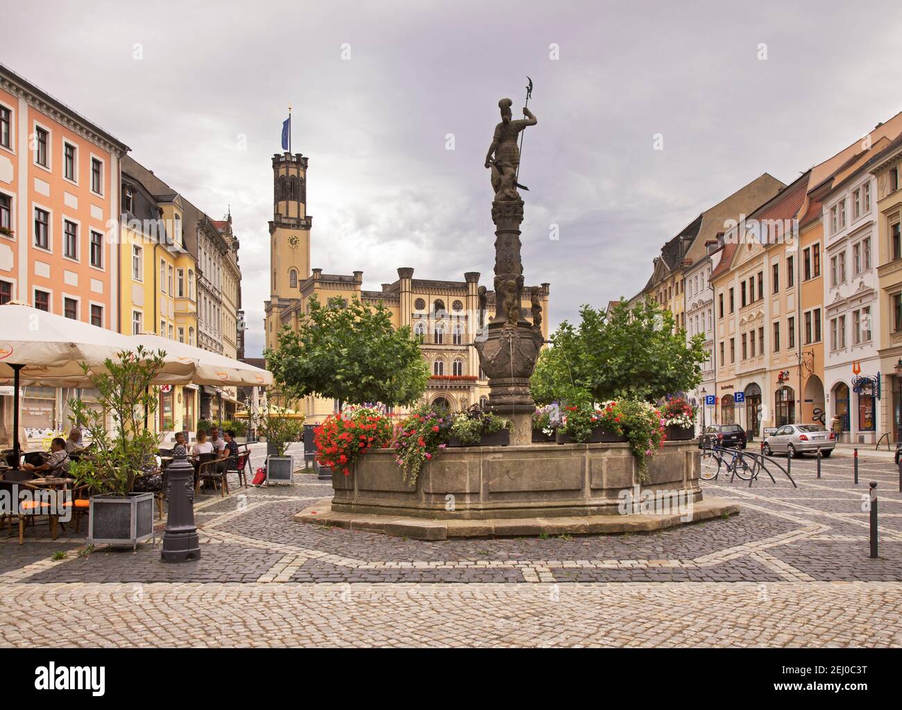 Marktplatz in Zittau. Deutschland Stockfoto