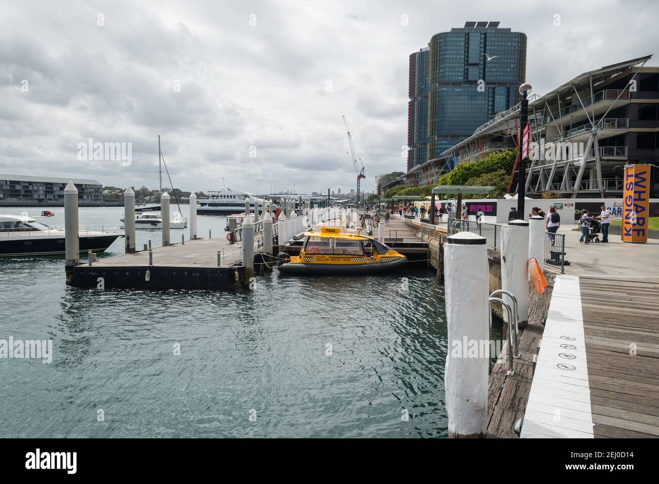 The Promenade, King Street Wharf, Sydney, New South Wales, Australien. Stockfoto