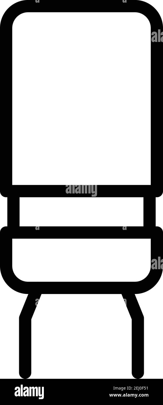 Symbol für die Widerstandskomponente. Umriss Widerstand Komponente Vektor-Symbol für Web-Design isoliert auf weißem Hintergrund Stock Vektor