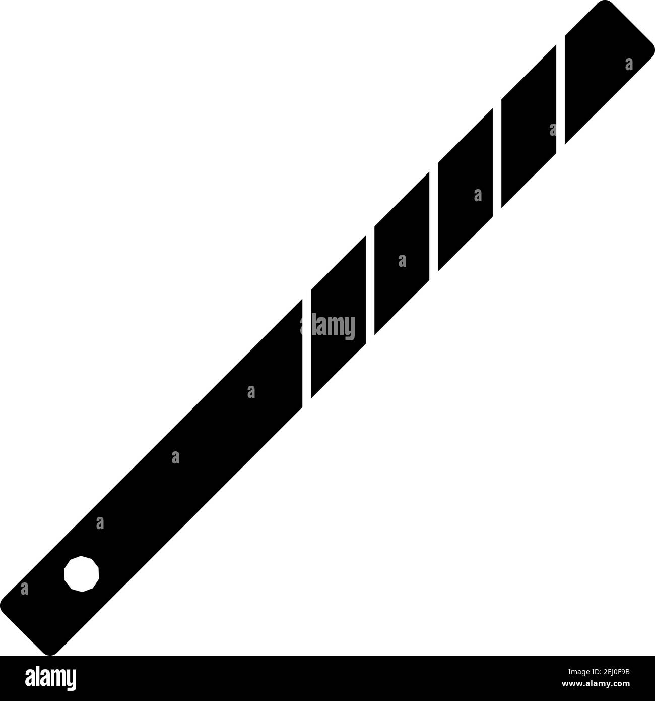 Symbol „Business Tie Clip“. Schwarzes Stencil-Design. Vektorgrafik. Stock Vektor