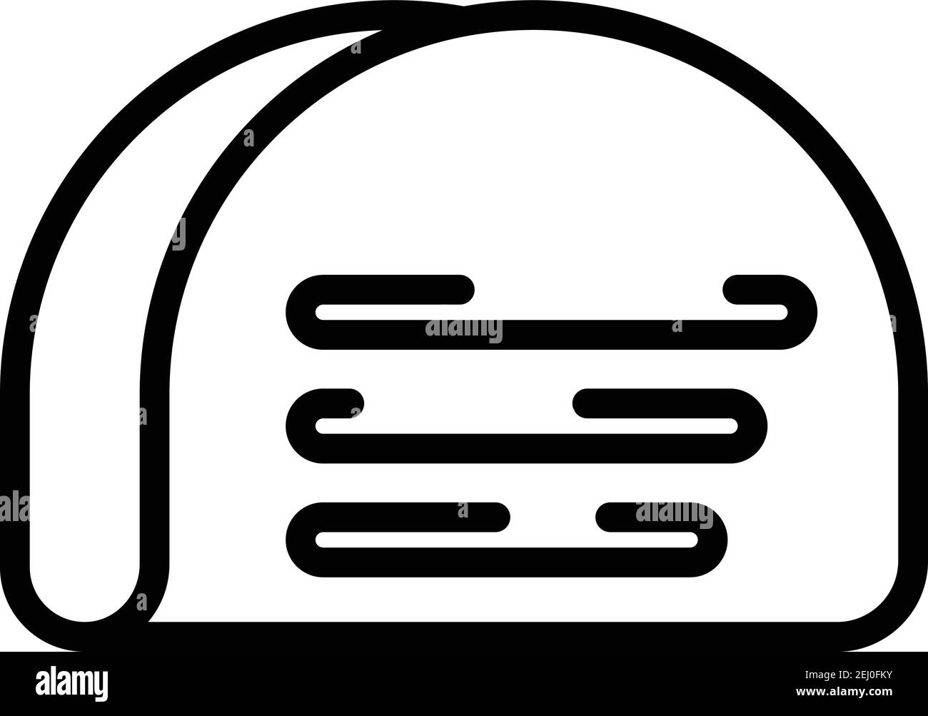 Symbol „Pita Bread Wrap“. Umriss Pita Brot Wrap Vektor-Symbol für Web-Design isoliert auf weißem Hintergrund Stock Vektor