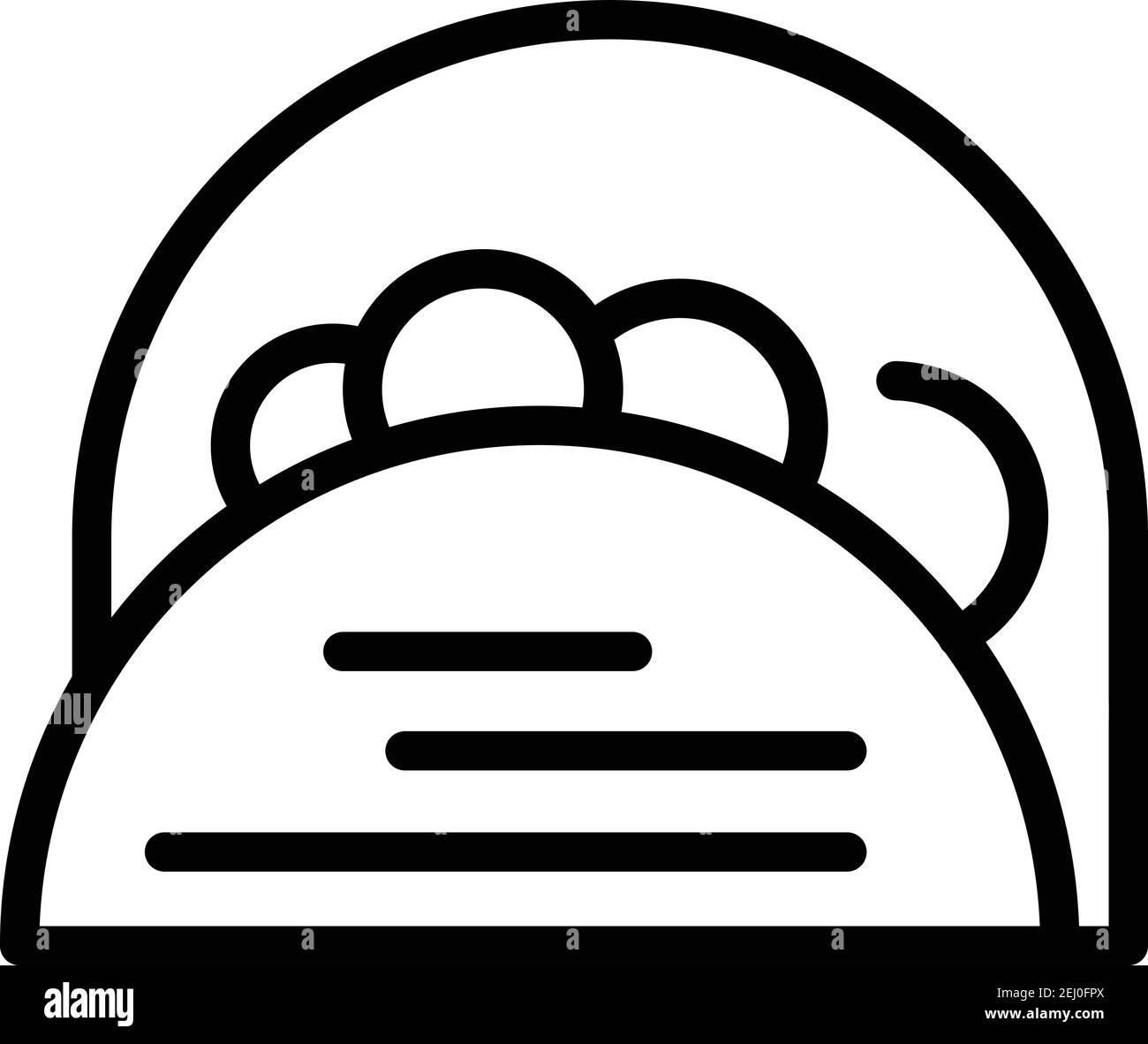 Symbol für Weizenpita-Brot. Umriss Weizen Pita Brot Vektor-Symbol für Web-Design isoliert auf weißem Hintergrund Stock Vektor