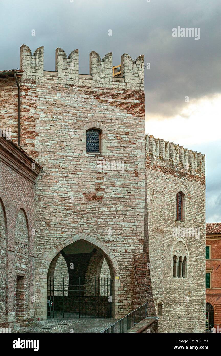 Palazzo del Podestà. Fabriano, Provinz Ancona, Marken, Italien, Europa Stockfoto