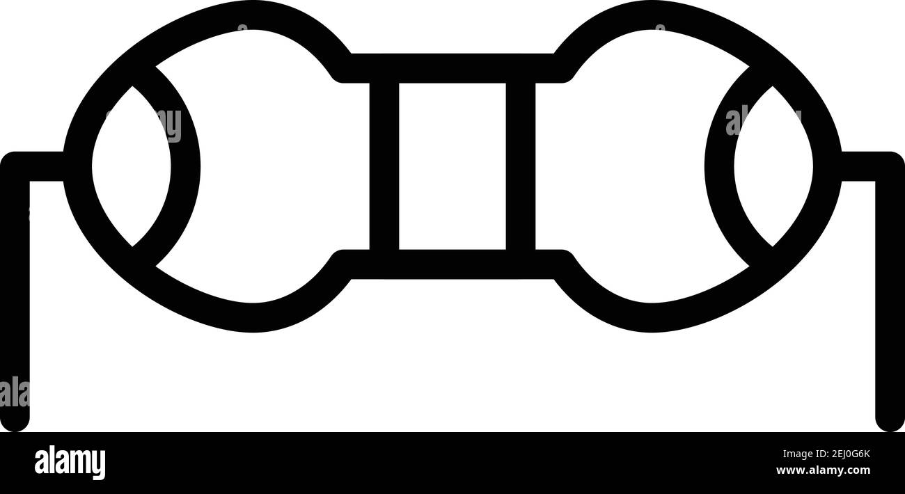 Symbol für Spannungswiderstand. Umriss Spannungswiderstand Vektor-Symbol für Web-Design isoliert auf weißem Hintergrund Stock Vektor