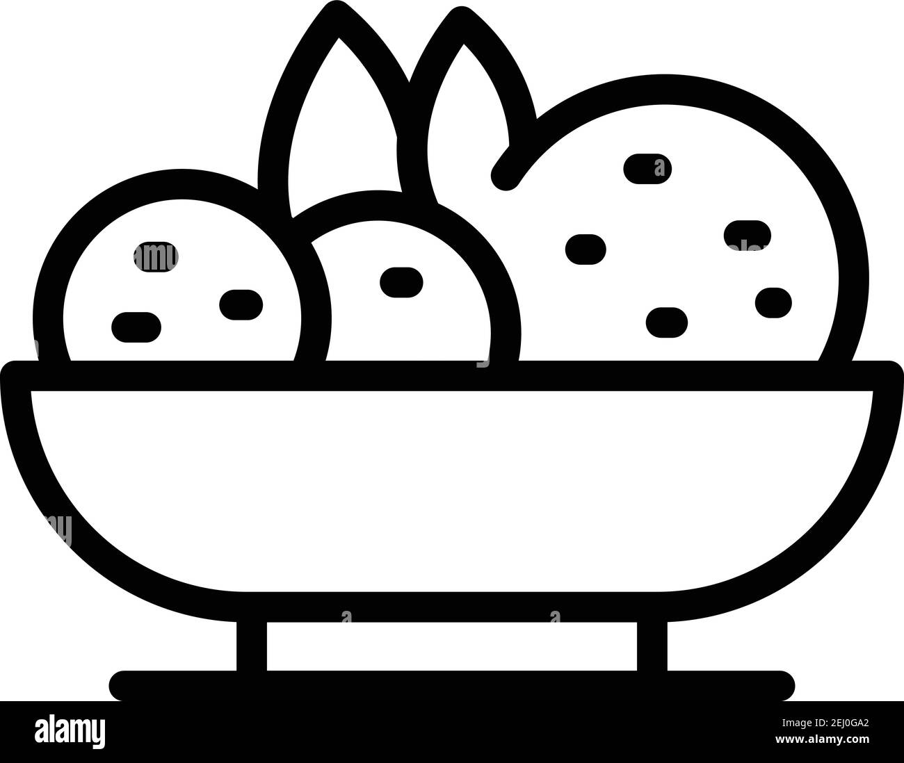 Ägypten Falafel Ikone. Skizzieren ägypten Falafel Vektor-Symbol für Web-Design isoliert auf weißem Hintergrund Stock Vektor