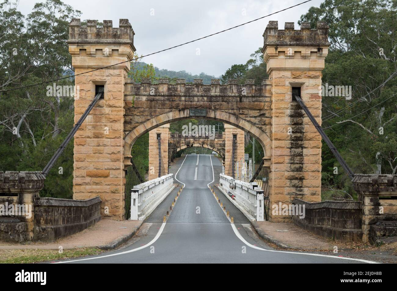 Hampden Bridge, Kangaroo Valley, New South Wales, Australien. Stockfoto