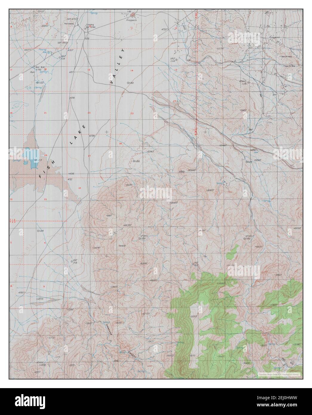 Rhyolite Ridge SW, Nevada, Karte 1987, 1:24000, Vereinigte Staaten von Amerika von Timeless Maps, Daten U.S. Geological Survey Stockfoto