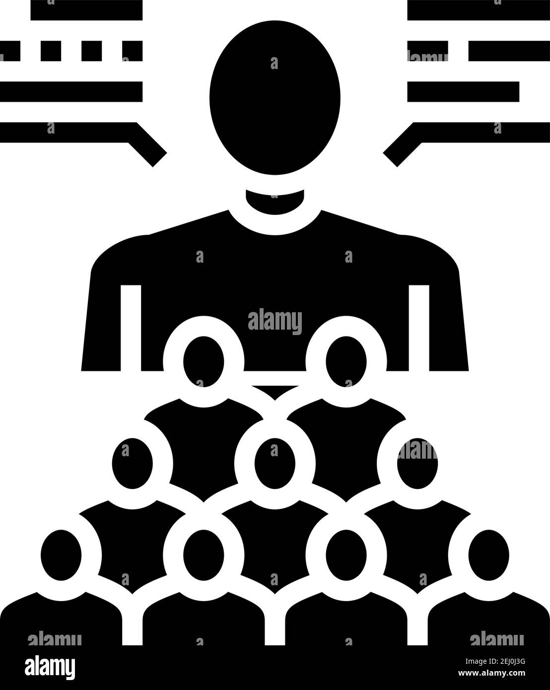 Social Expert Linie Symbol Vektor Illustration Stock Vektor