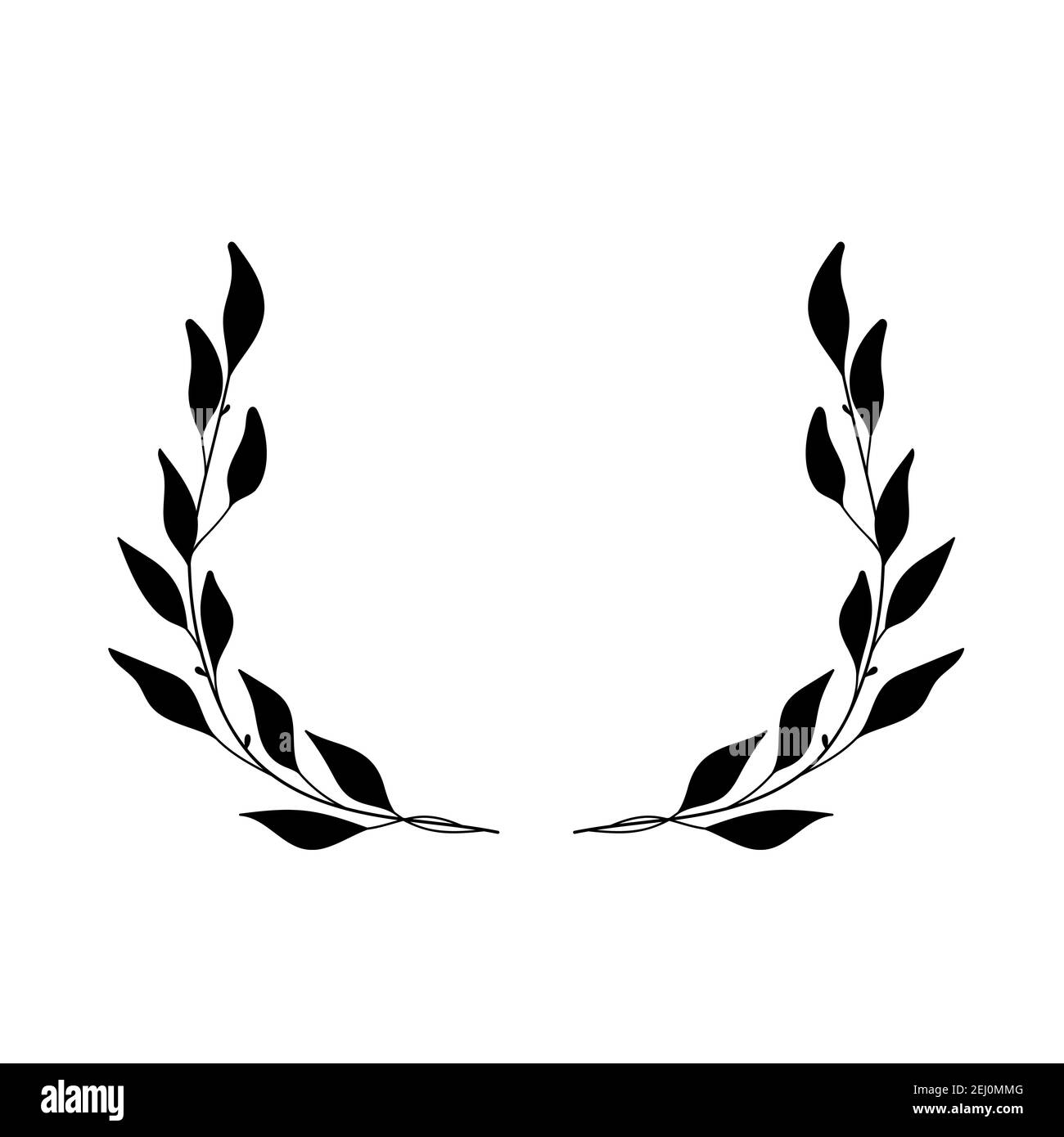 Handgezeichnete Kranzrahmen. Botanische Kreisvektordarstellung. Designelemente für Karten, Einladungen, Zitate, Blogs, Poster. Vektorgrafik Stock Vektor