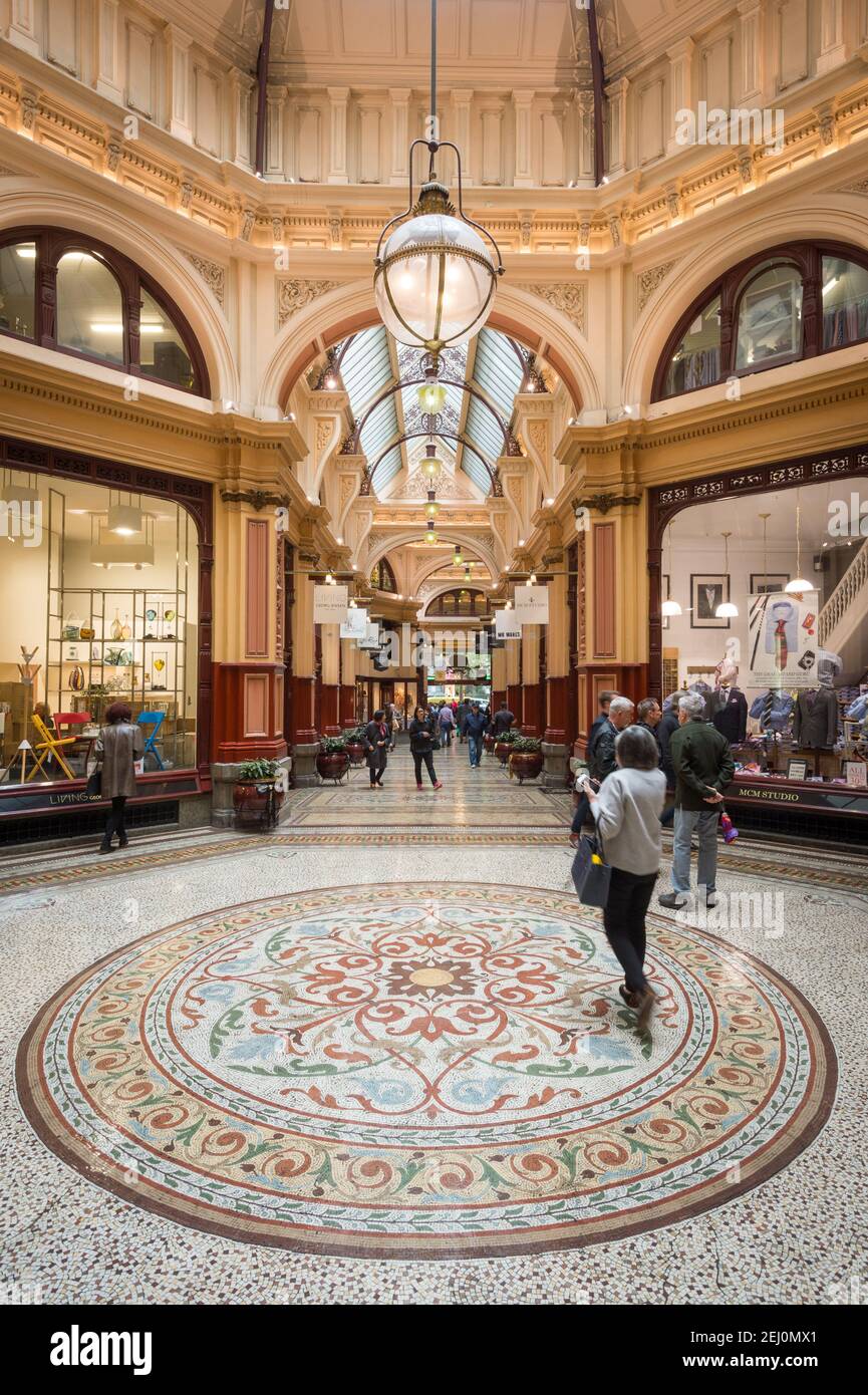 Block Arcade, Collins Street, Melbourne, Victoria, Australien. Stockfoto