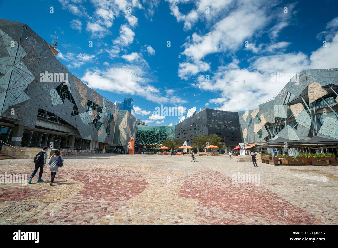 ACMI, das Ian Potter Center: NGV Australia und der Koorie Heritage Trust, Federation Square, Melbourne, Victoria, Australien. Stockfoto