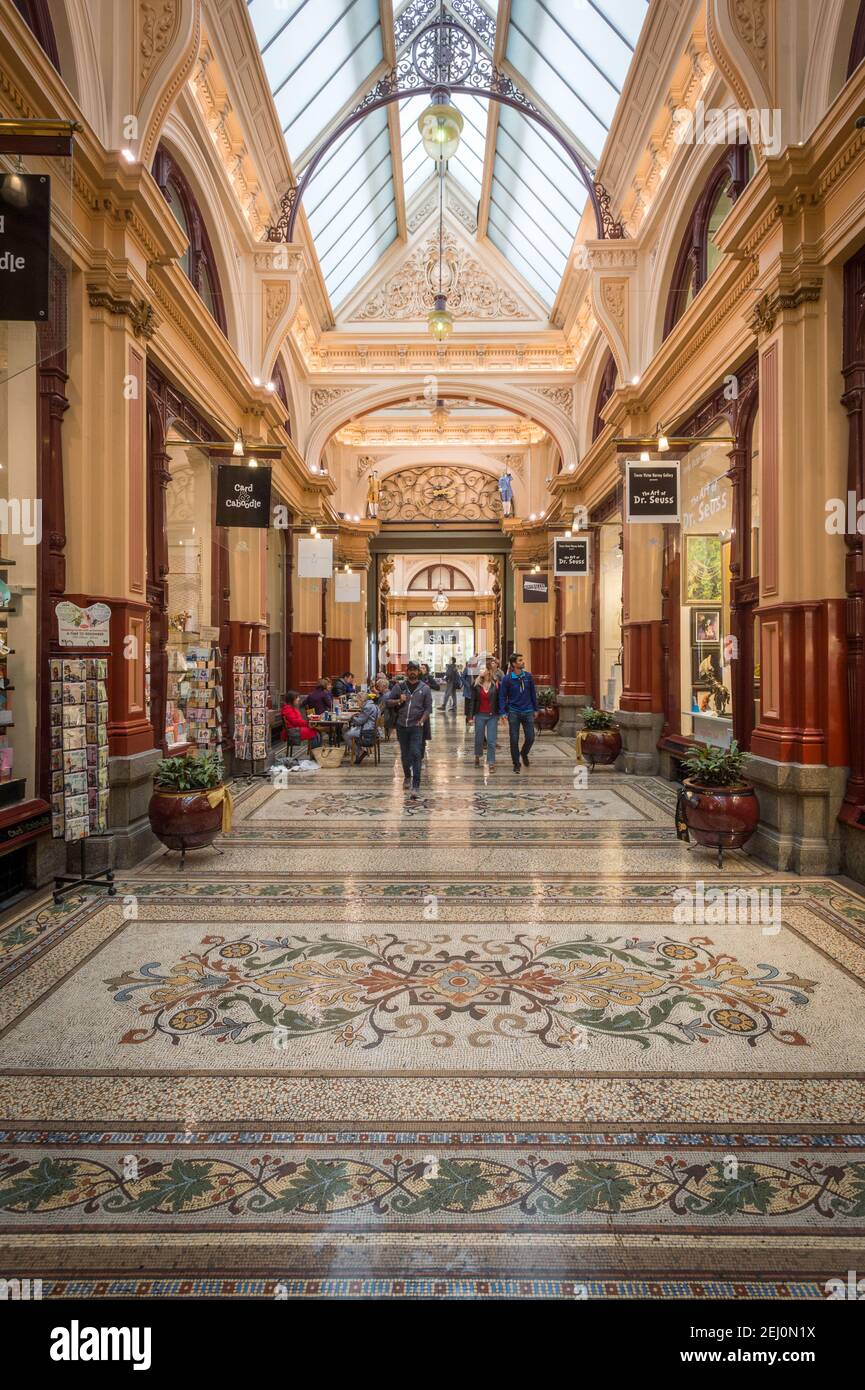 Block Arcade, Collins Street, Melbourne, Victoria, Australien. Stockfoto