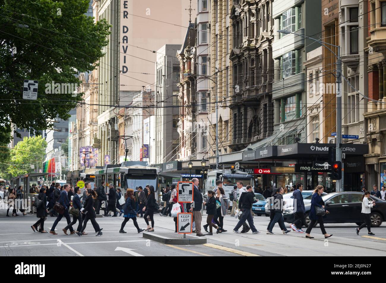 Elizabeth Street, Melbourne, Victoria, Australien. Stockfoto