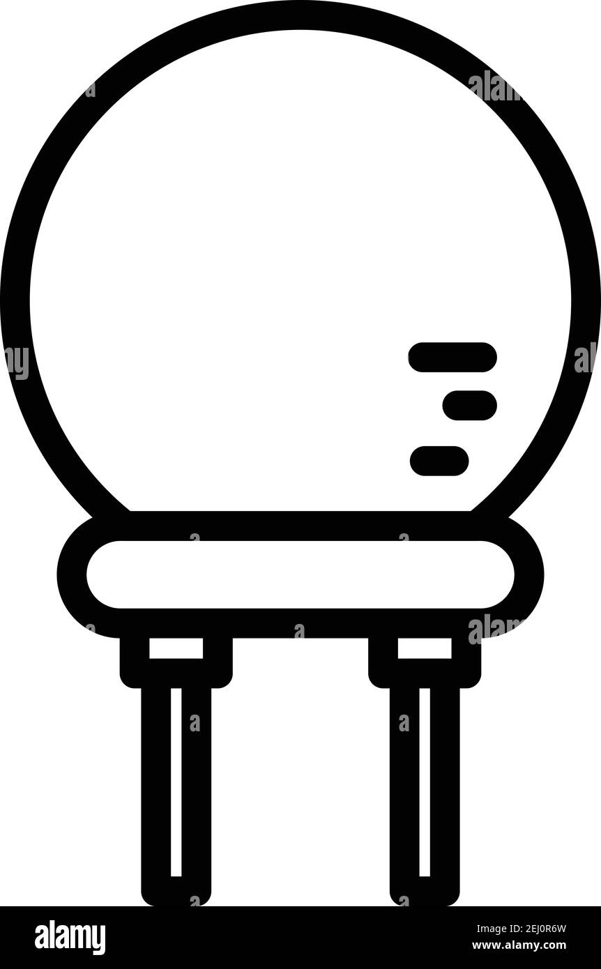 Symbol für Schaltwiderstand. Umriss Widerstand Vektor-Symbol für Web-Design isoliert auf weißem Hintergrund Stock Vektor