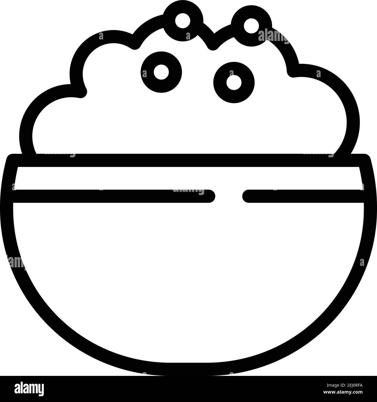 Gericht Kartoffelpüree Symbol. Umriss Gericht Kartoffelpüree Vektor-Symbol für Web-Design isoliert auf weißem Hintergrund Stock Vektor