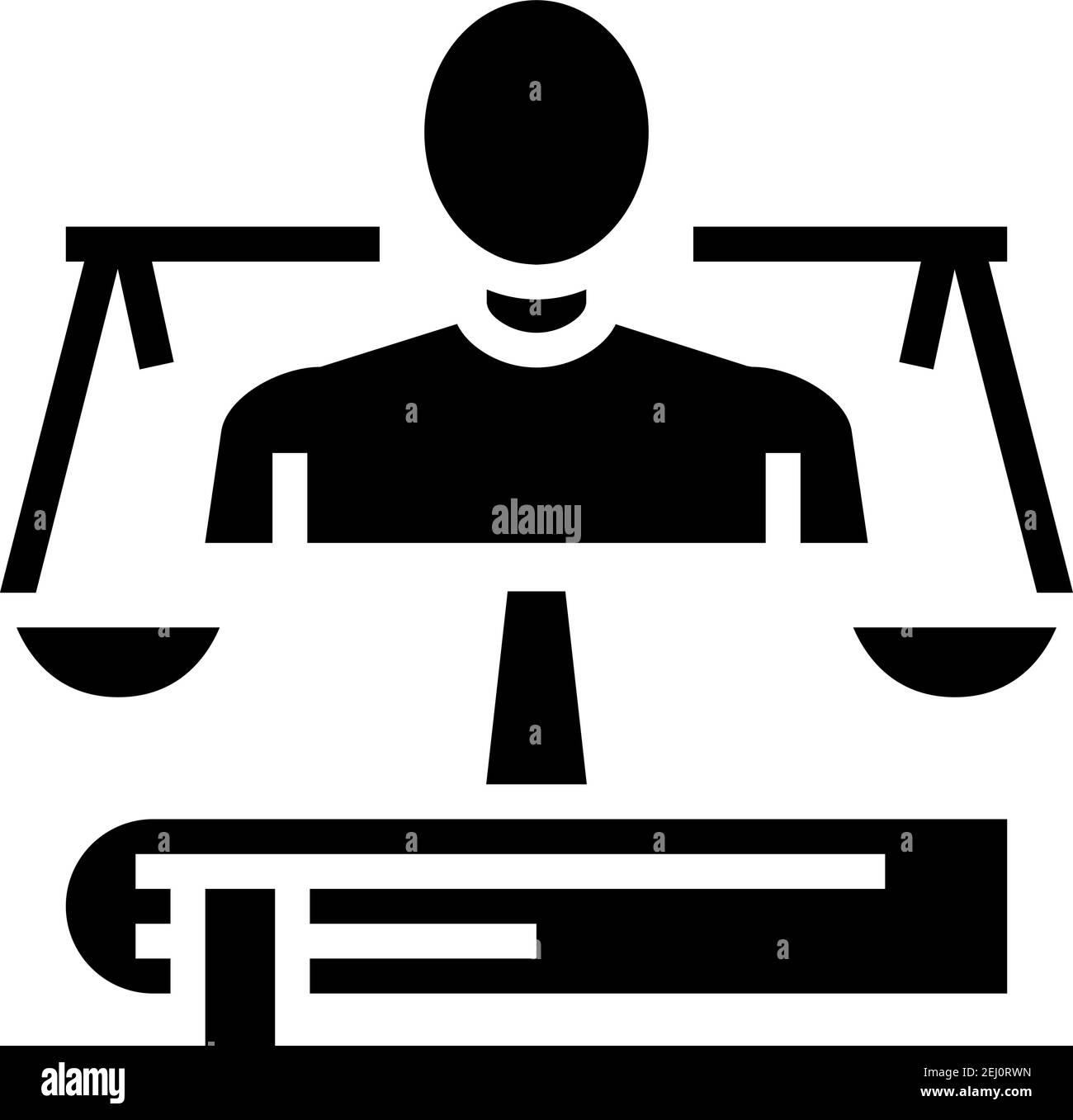 Anwalt Experte Linie Symbol Vektor Illustration Stock Vektor