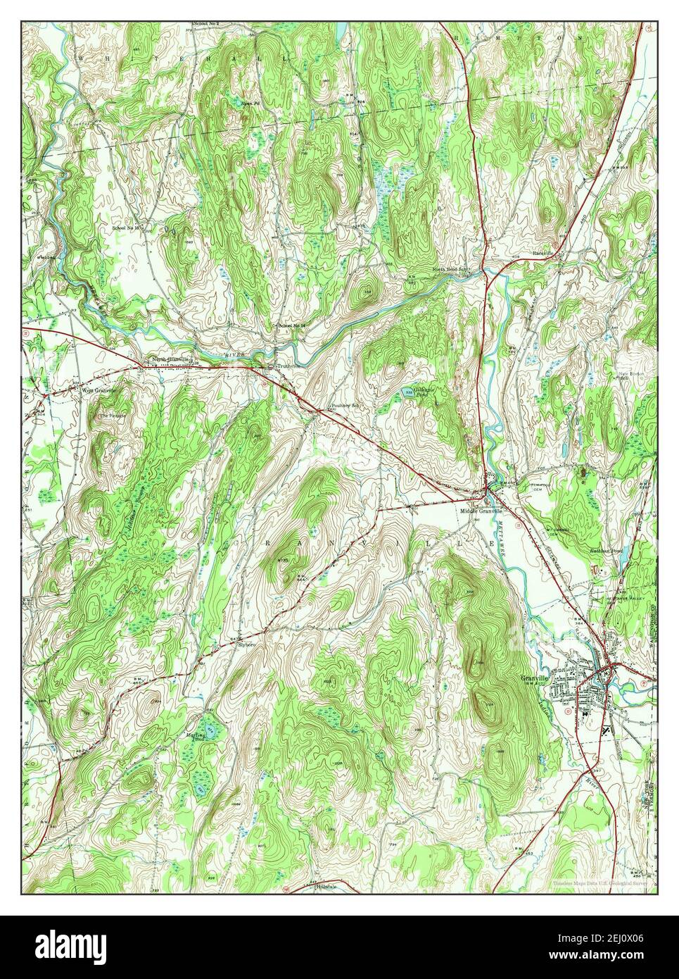 Granville, New York, Karte 1944, 1:24000, Vereinigte Staaten von Amerika von Timeless Maps, Daten U.S. Geological Survey Stockfoto