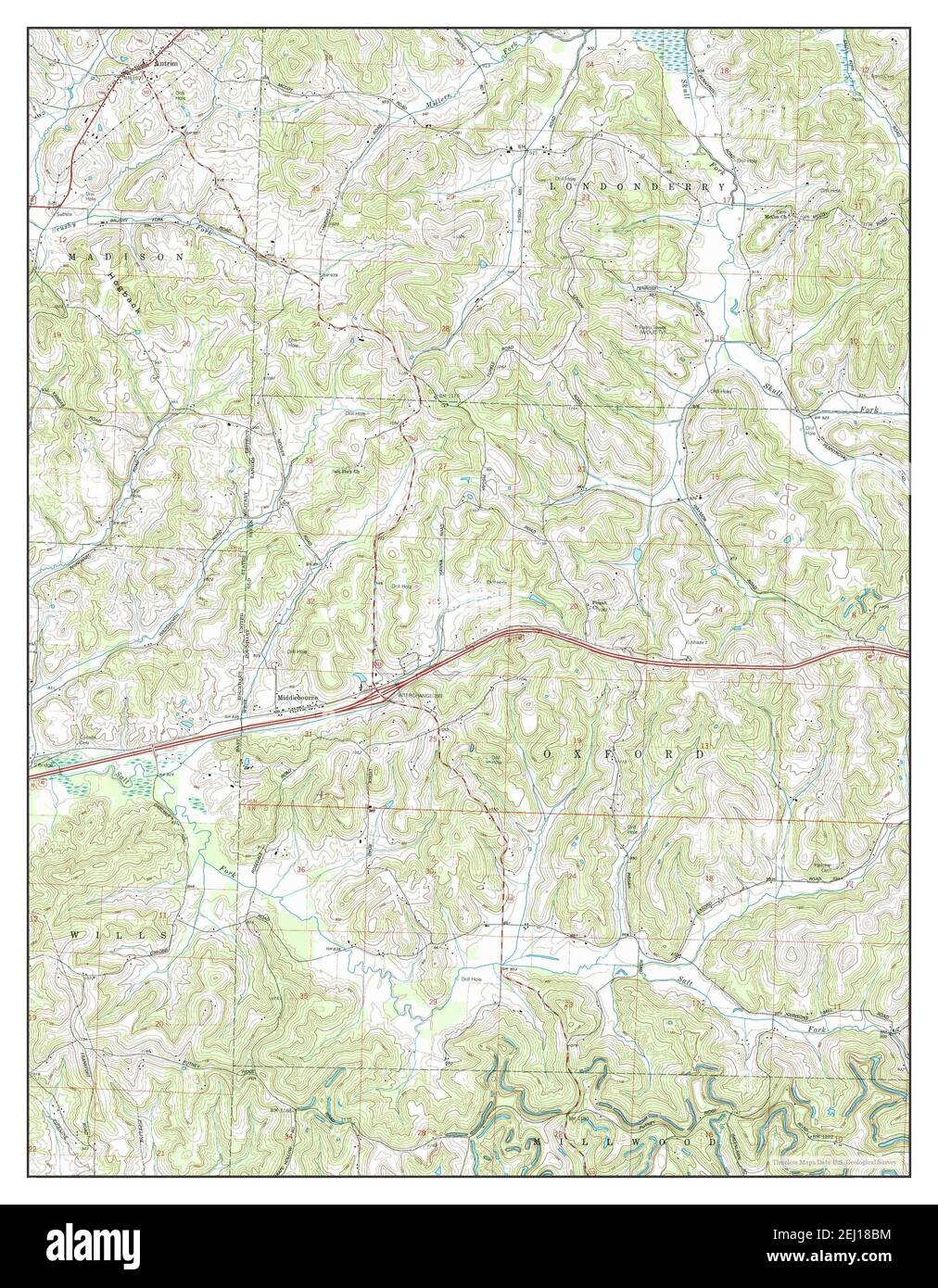 Antrim, Ohio, Karte 1993, 1:24000, Vereinigte Staaten von Amerika von Timeless Maps, Daten U.S. Geological Survey Stockfoto