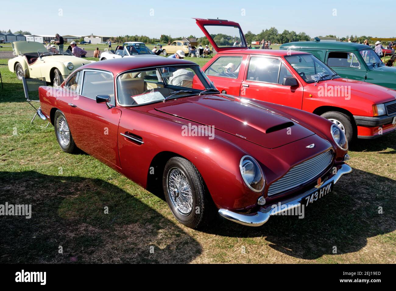 Henstridge, Somerset, UK - August 24 2019: A 1962 Aston Martin DB4 Special Series Vantage, 1 von nur 44 jemals gebaut Stockfoto