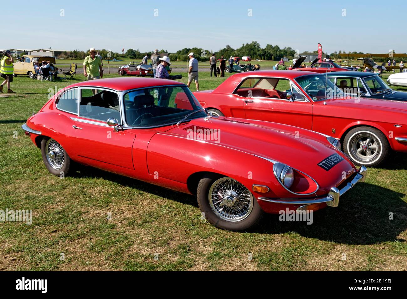Henstridge, Somerset, Großbritannien - August 24 2019: Ein Jaguar Typ 1970 E 4,2 Liter Stockfoto