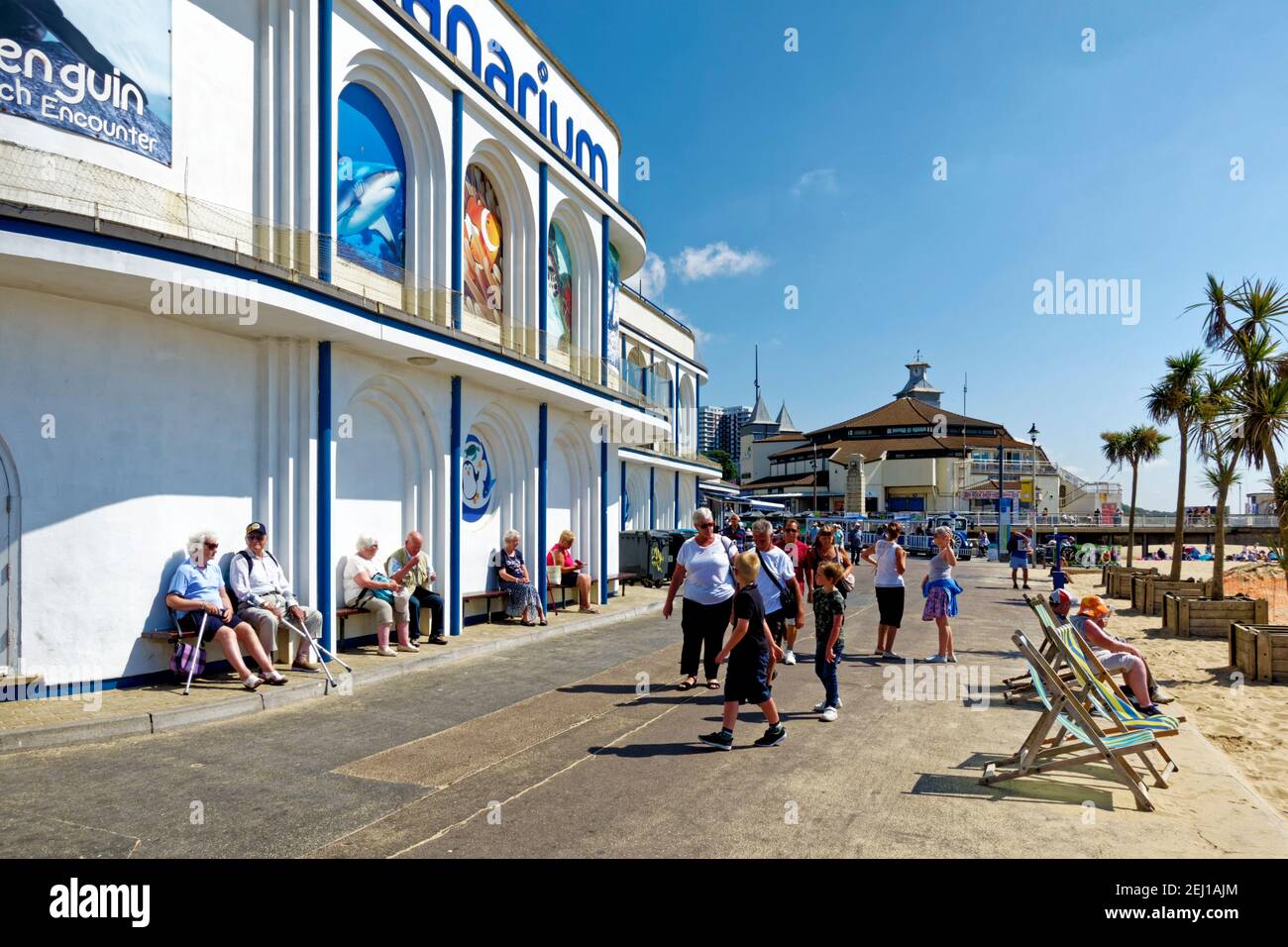 Bournemouth, Dorset / Großbritannien - Juli 11 2018: Das Bournemouth Oceanarium an der West Undercliff Promenade Stockfoto