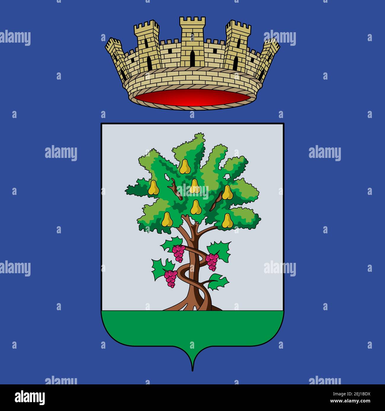 Wappen der Stadt Maranello, Modena, Emilia-Romagna, Italien, Vektorgrafik Stock Vektor