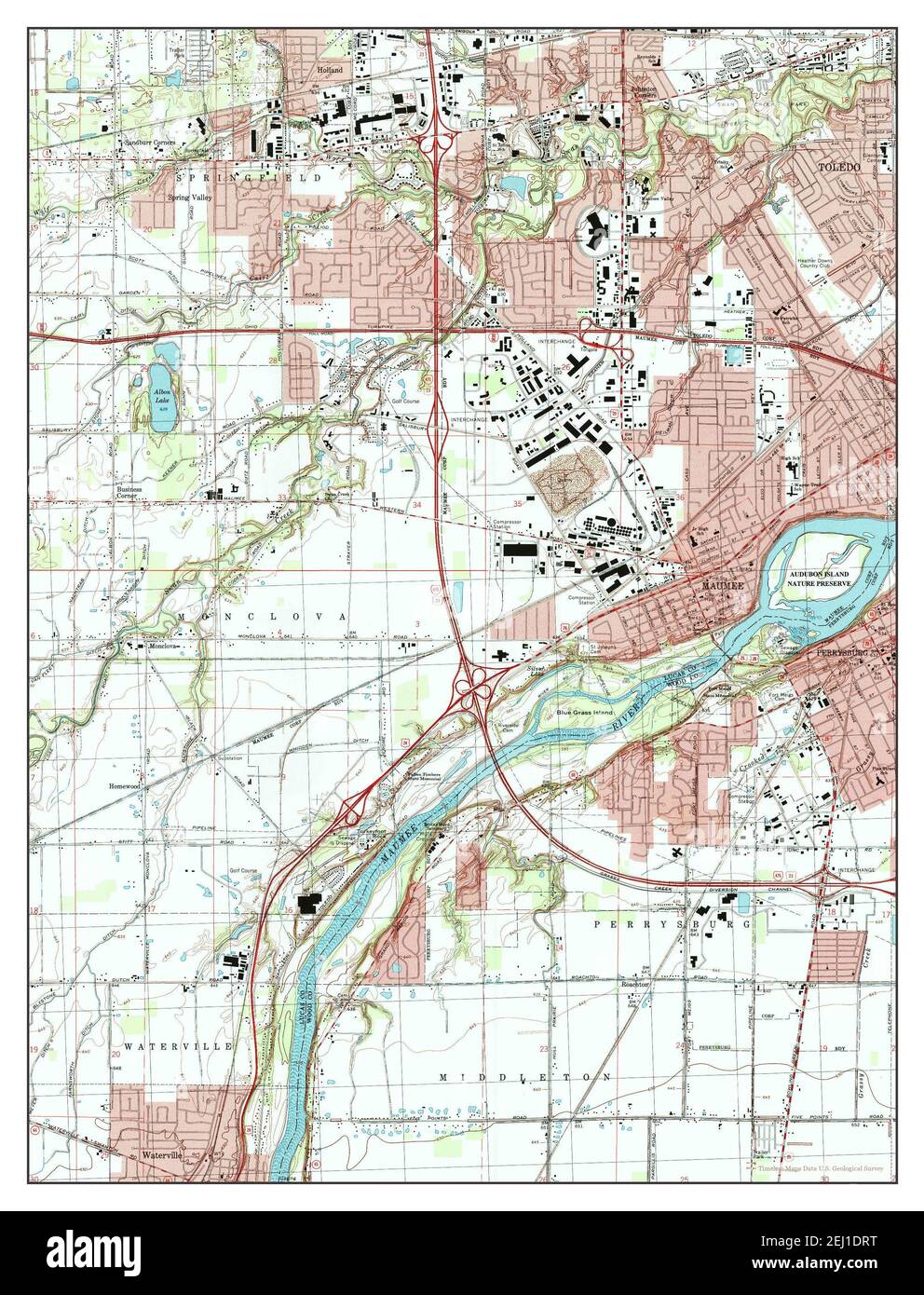 Maumee, Ohio, Karte 1994, 1:24000, Vereinigte Staaten von Amerika von Timeless Maps, Daten U.S. Geological Survey Stockfoto