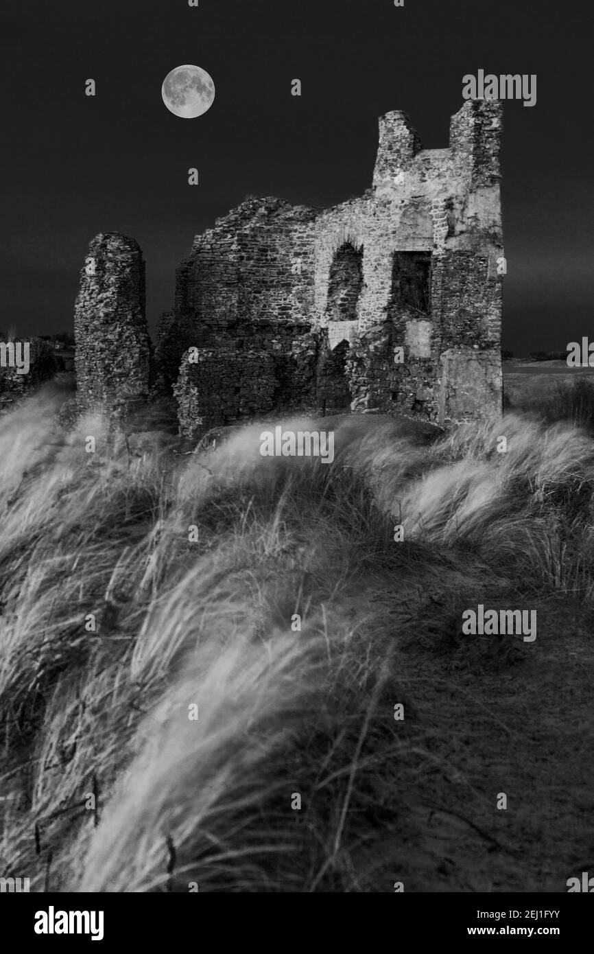 Pennard Castle, Three Cliffs Bay, Gower, Wales, UK Stockfoto