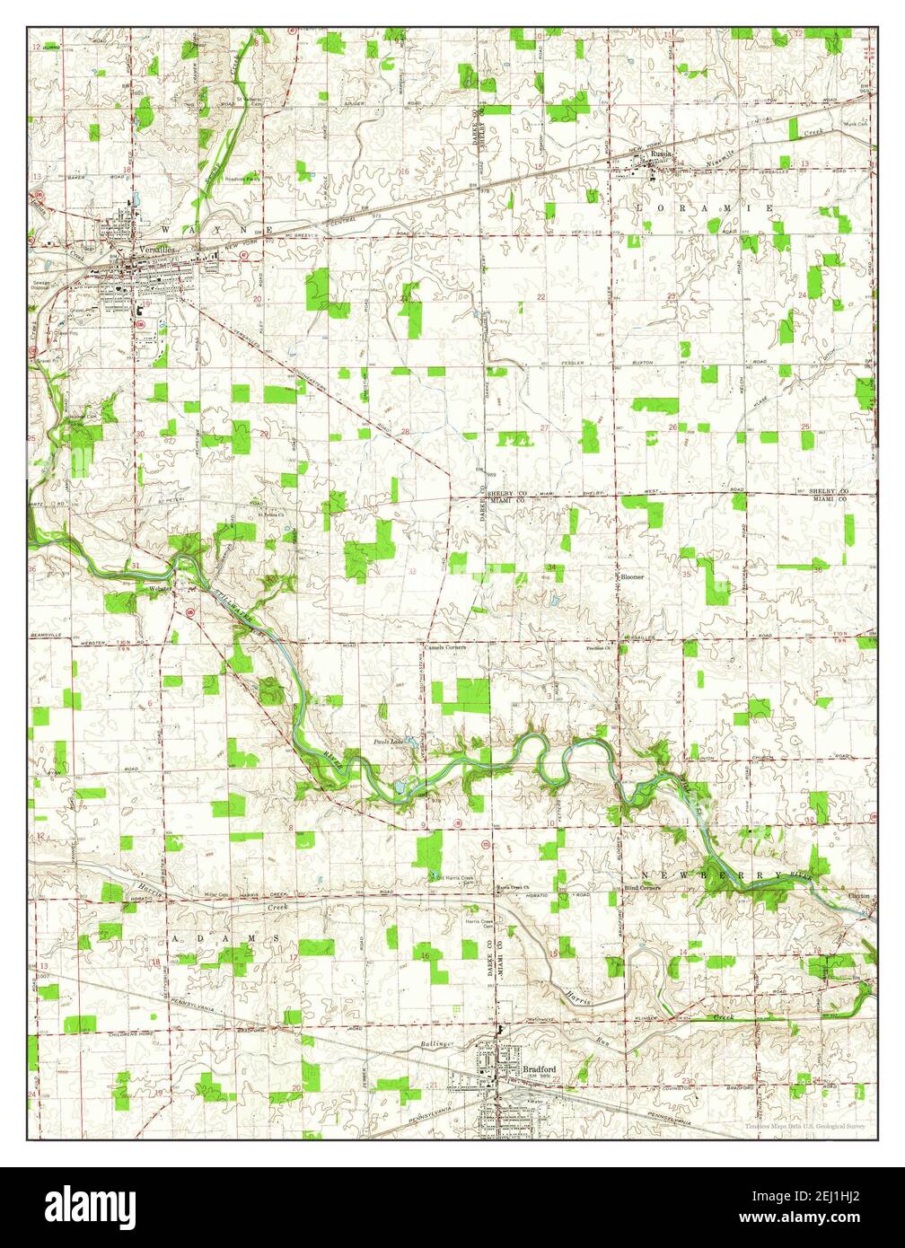 Karte von versailles ohio Fotos und Bildmaterial in hoher Auflösung