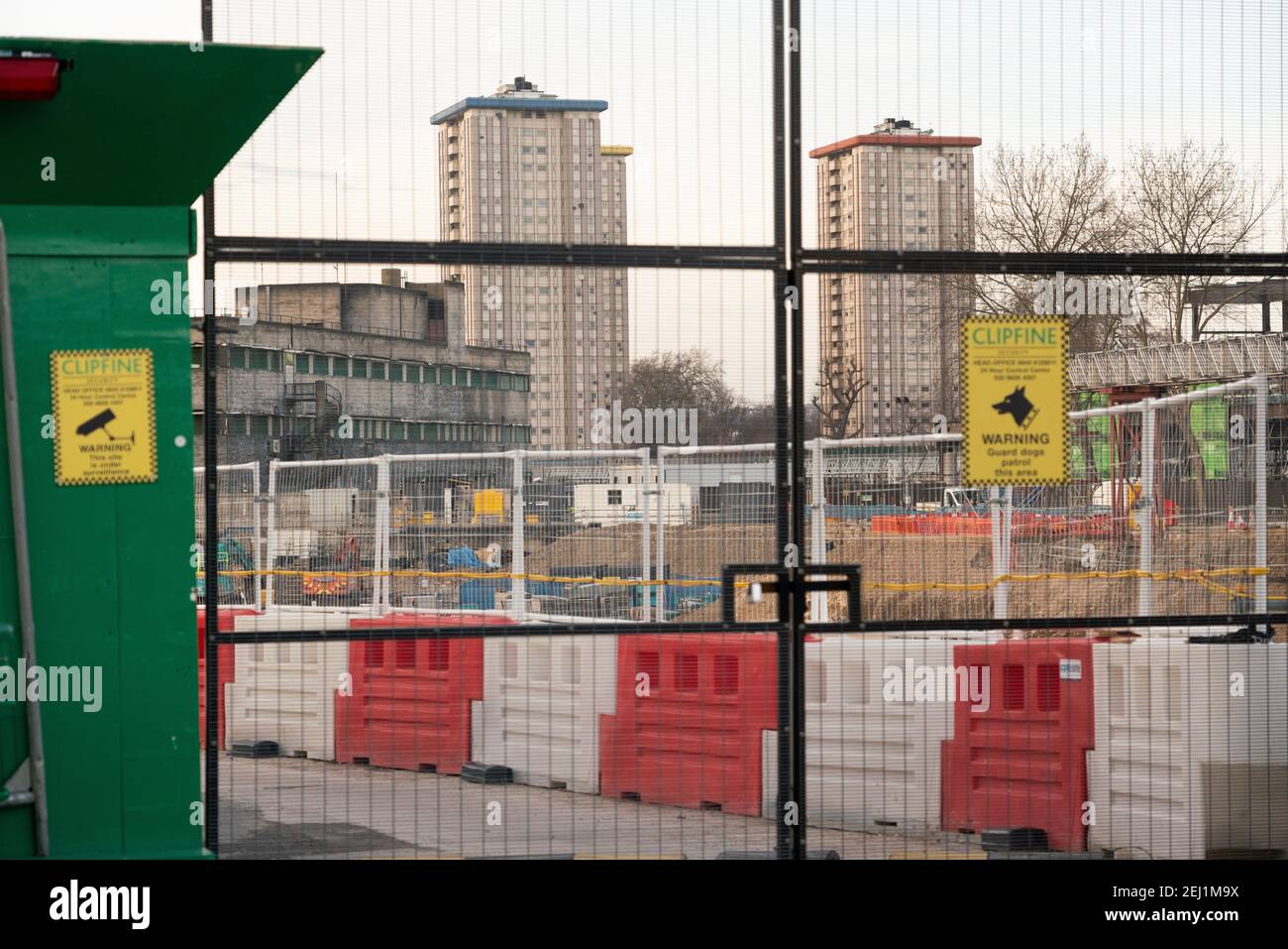 Baustelle, Drummond Street, Euston, Camden Stockfoto