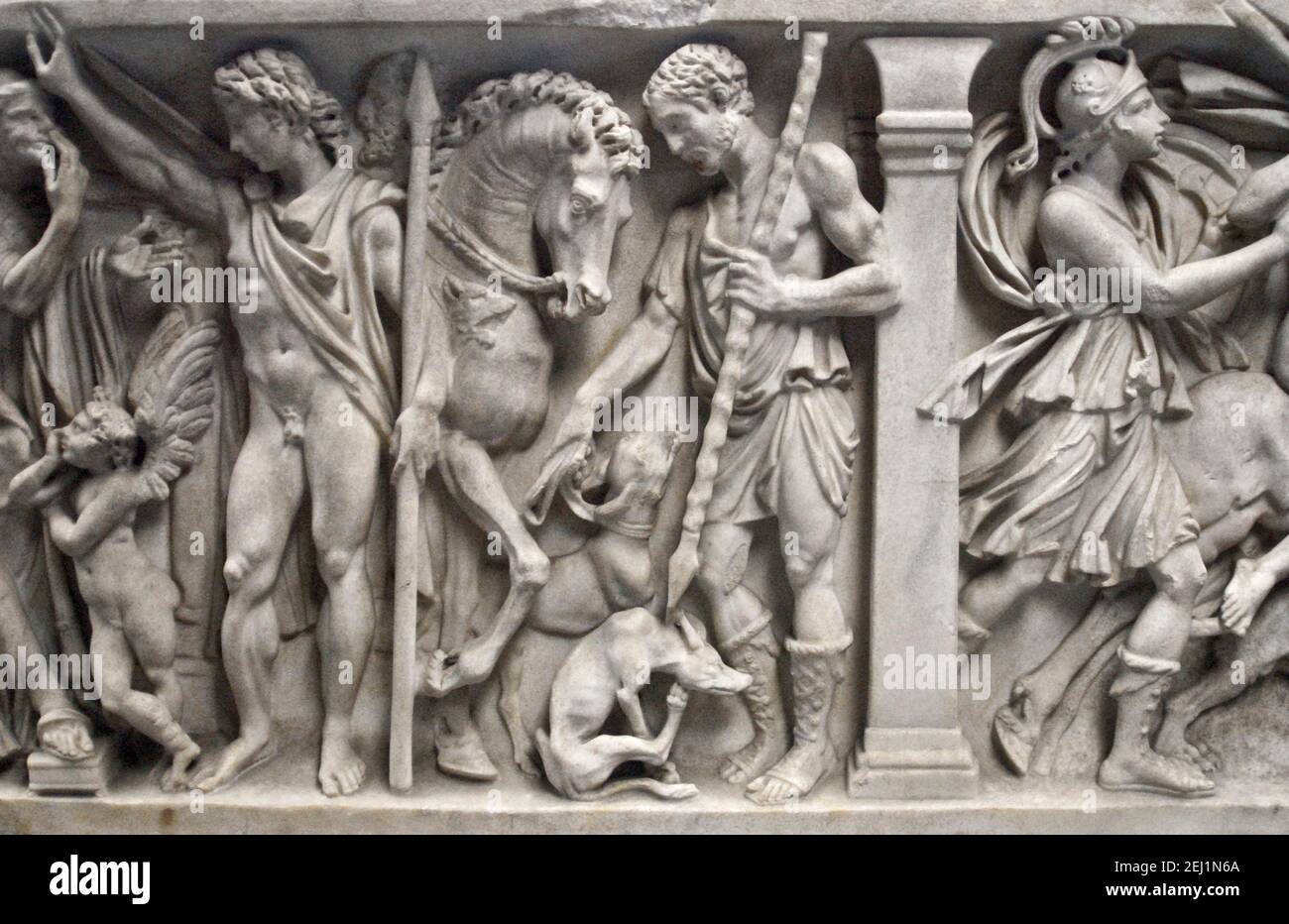 Vatikanmuseum: Bassrelief Stockfoto