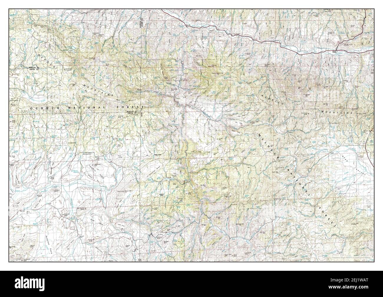 Dayville, Oregon, Karte 1981, 1:100000, Vereinigte Staaten von Amerika von Timeless Maps, Daten U.S. Geological Survey Stockfoto
