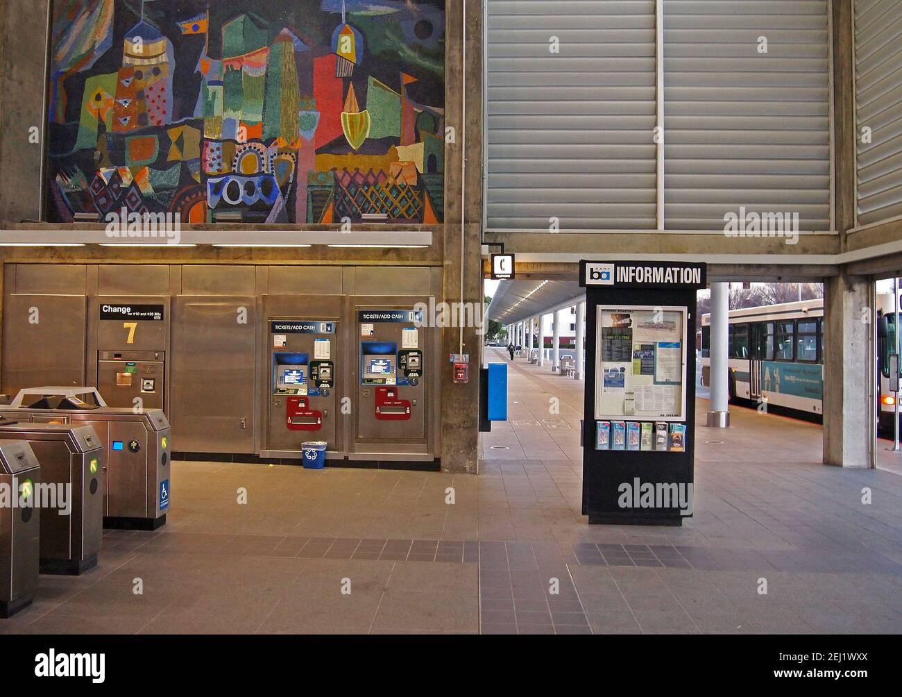 Bay Area Rapid Transit, BART, Eingang, Union City Station, Kalifornien Stockfoto