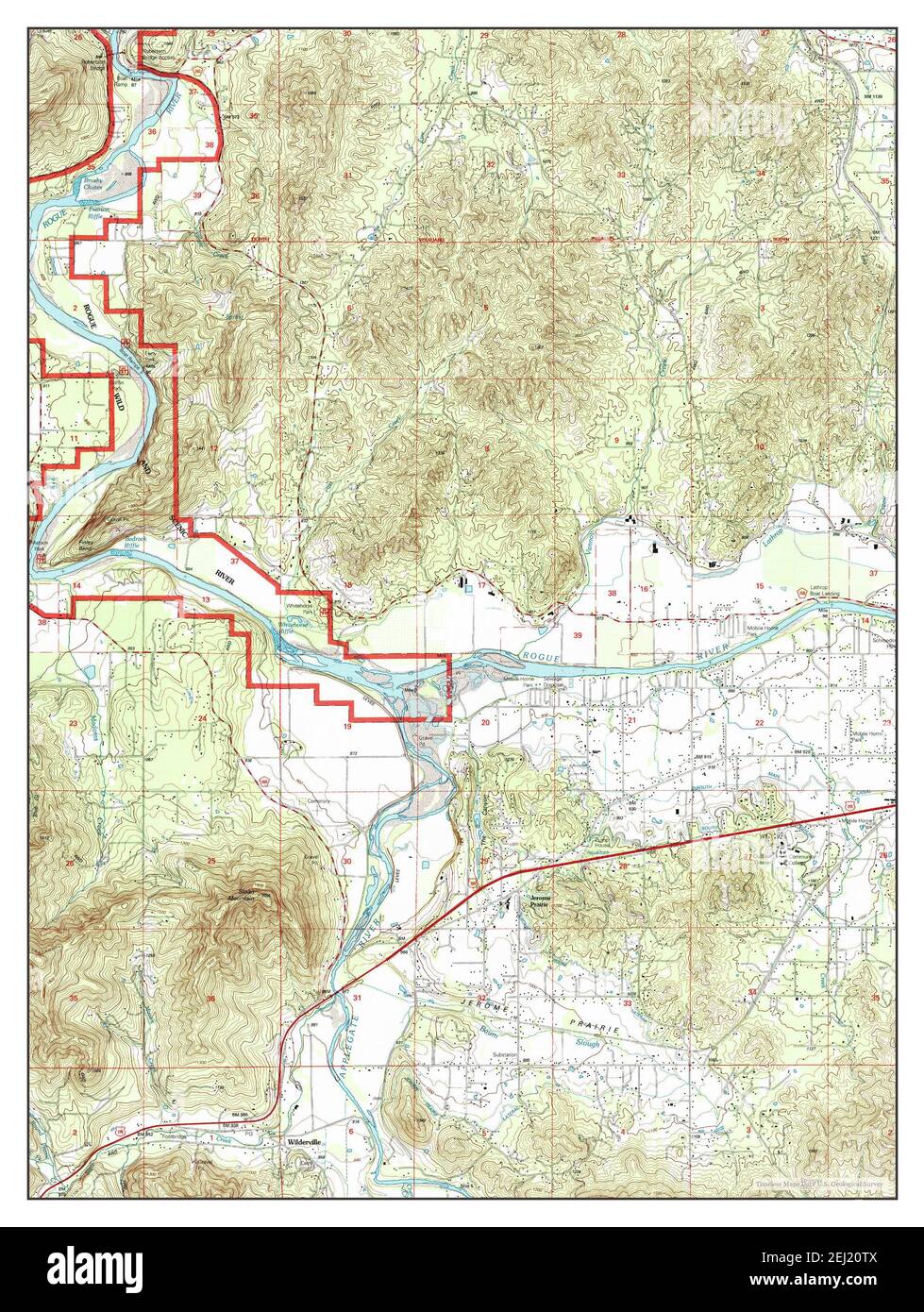 Karte von wilderville oregon Fotos und Bildmaterial in hoher