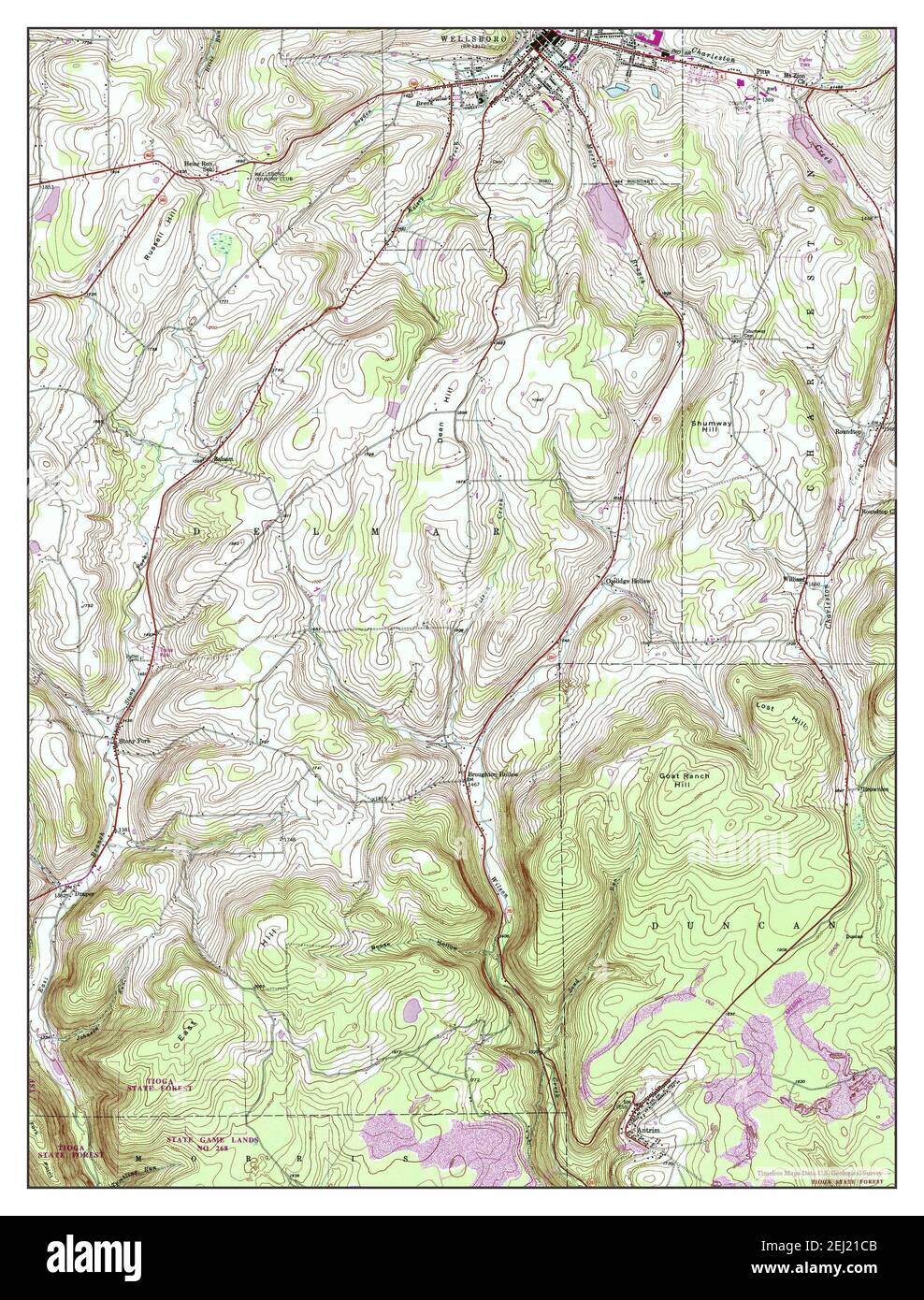 Antrim, Pennsylvania, Karte 1946, 1:24000, Vereinigte Staaten von Amerika von Timeless Maps, Daten U.S. Geological Survey Stockfoto