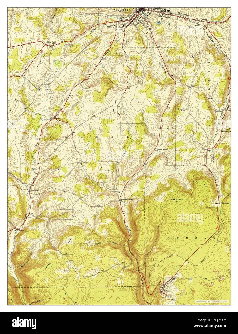 Antrim, Pennsylvania, Karte 1948, 1:24000, Vereinigte Staaten von Amerika von Timeless Maps, Daten U.S. Geological Survey Stockfoto