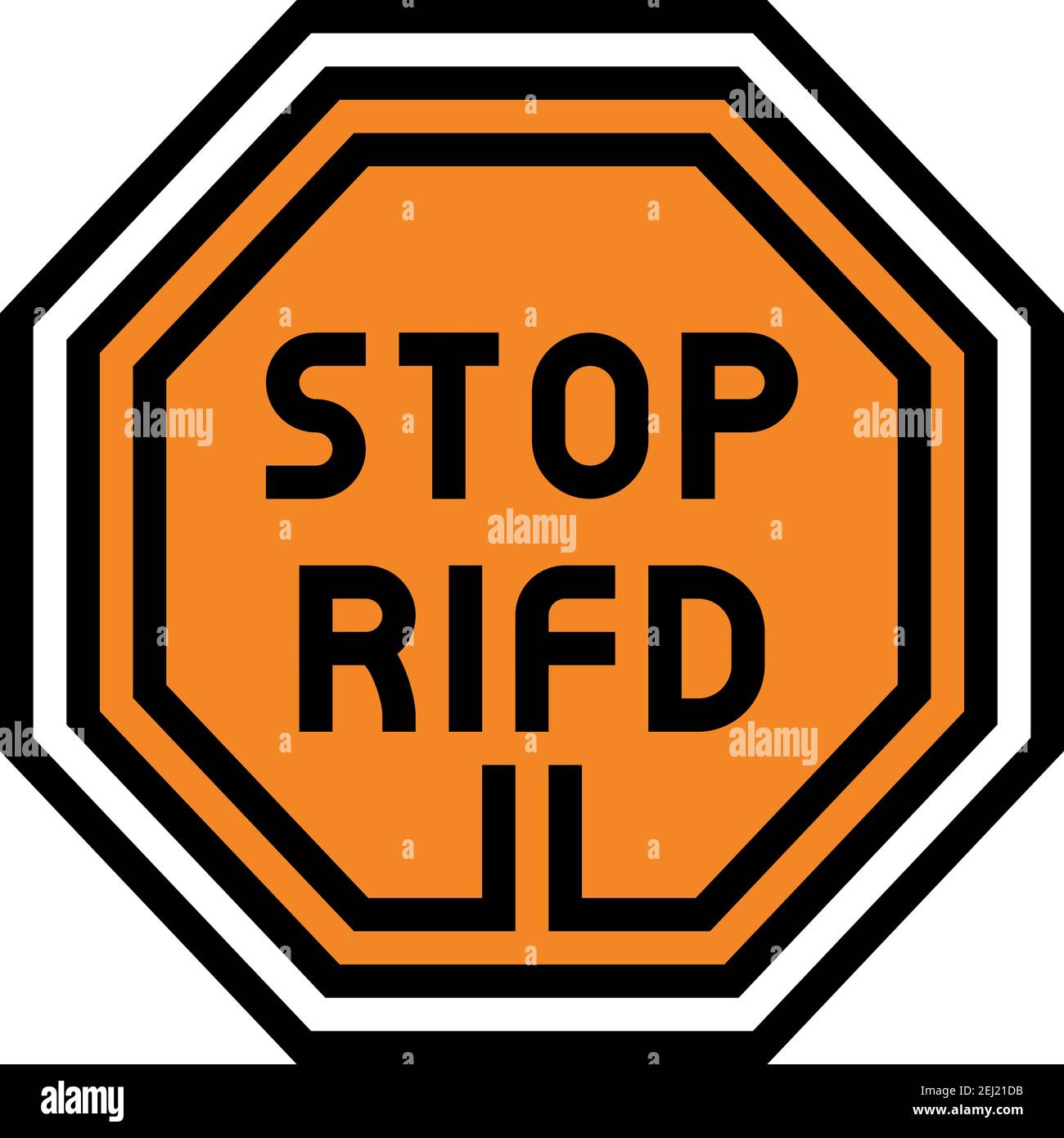 Stoppen sie die vektordarstellung des rfid-Farbsymbols Stock Vektor