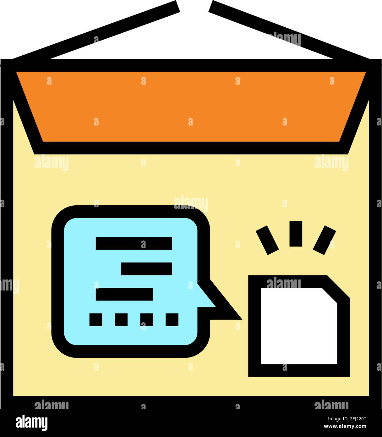 Karton mit rfid-Farbsymbole Vektorgrafik Stock Vektor