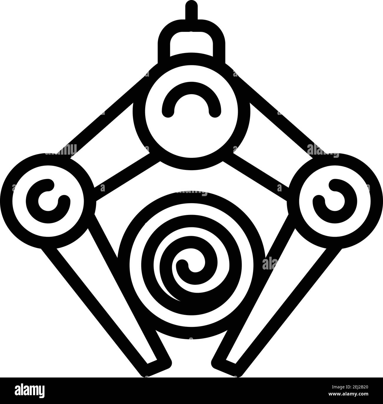 Papiersymbol für Protokollmaterial. Konturenprotokoll Material Papier Vektor-Symbol für Web-Design isoliert auf weißem Hintergrund Stock Vektor