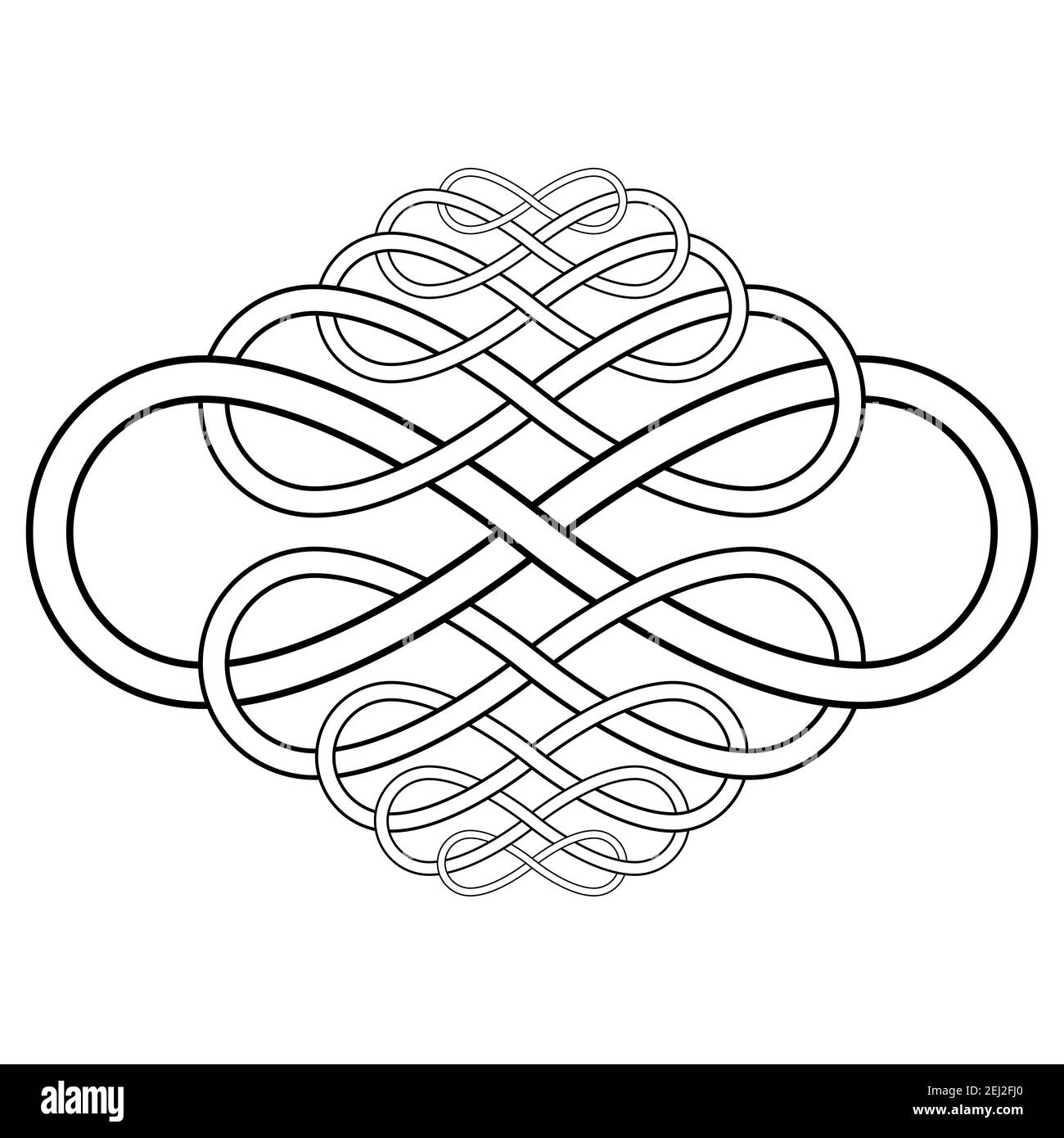 Kalligraphie Knoten Muster aus dem Infinity Symbol Vektor Kalligraphie Knoten Infinity-Zeichen Stock Vektor