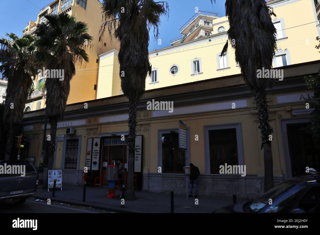 Napoli - Funicolare Centrale in Corso Vittorio Emanuele Stockfoto