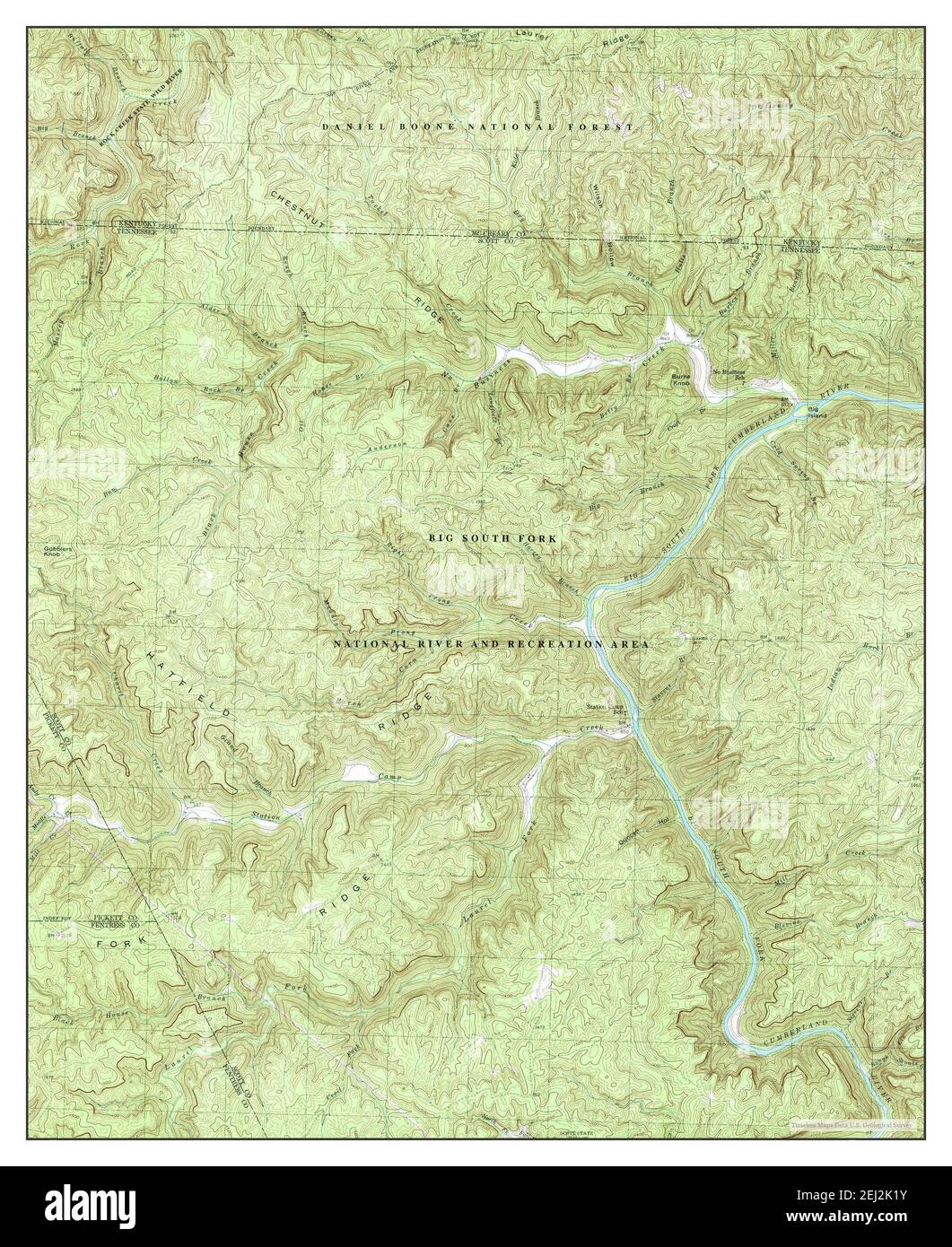Barthell SW, Tennessee, Karte 2000, 1:24000, Vereinigte Staaten von Amerika von Timeless Maps, Daten U.S. Geological Survey Stockfoto