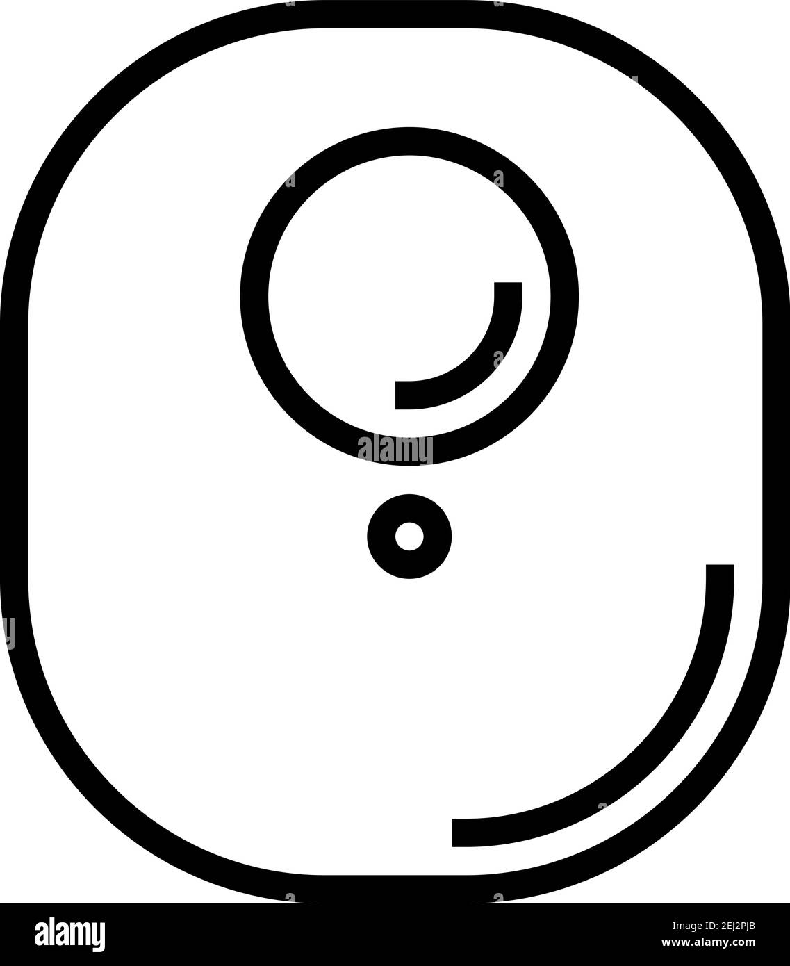 Magnetschild mit rfid-Liniensymbole Vektorgrafik Stock Vektor