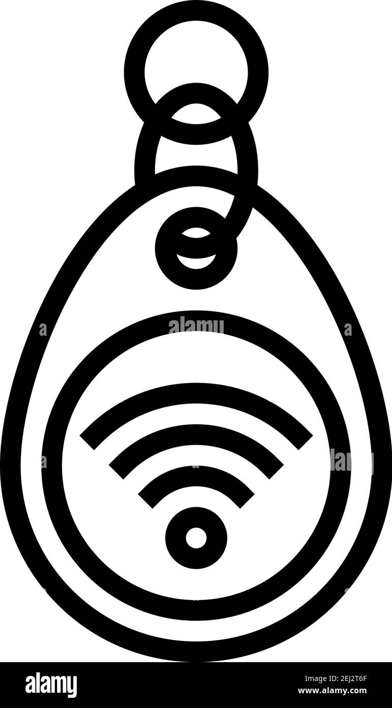 Abbildung des Symbols für die RFID-Linie für Schmuckkästchen Stock Vektor