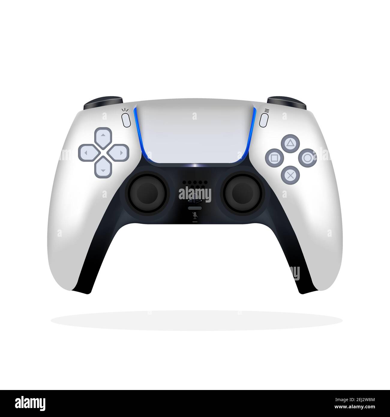 Spiel Joystick oder Gamepad zum Spielen auf einer Konsole im Spiel. Game Controller der nächsten Generation. Vektorgrafik isoliert auf weißem Hintergrund. Stock Vektor