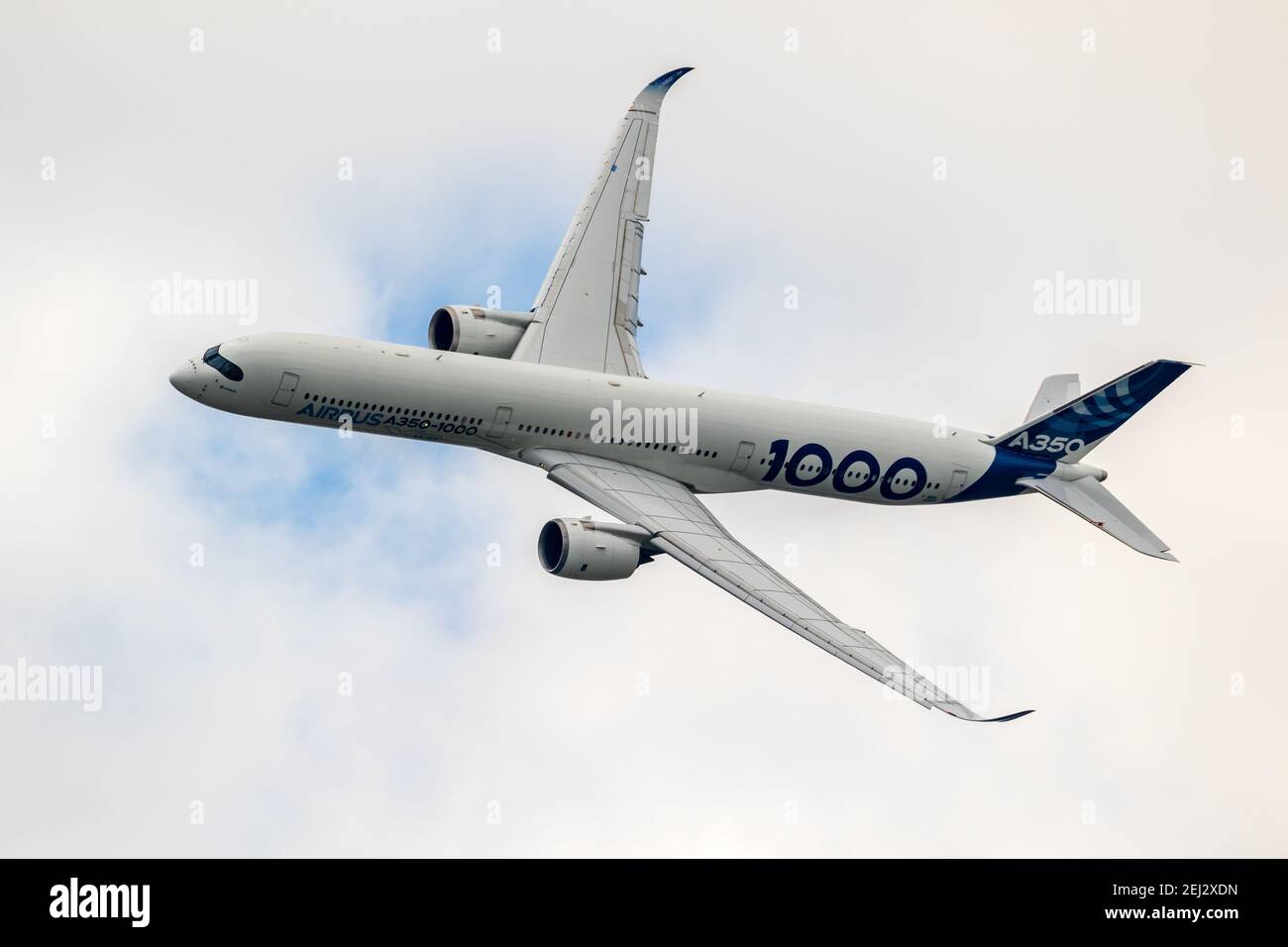 Airbus A350-1000 XWB-Linienflugzeug, das auf der Paris Air Show auftrat. Frankreich - 20. Juni 2019 Stockfoto