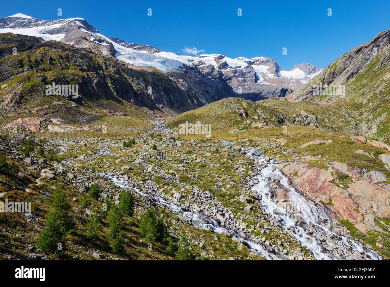 Maurertal (Maurertal). Alpine Torrent. Venediger Group. Virgental. Österreichische Alpen. Europa Stockfoto