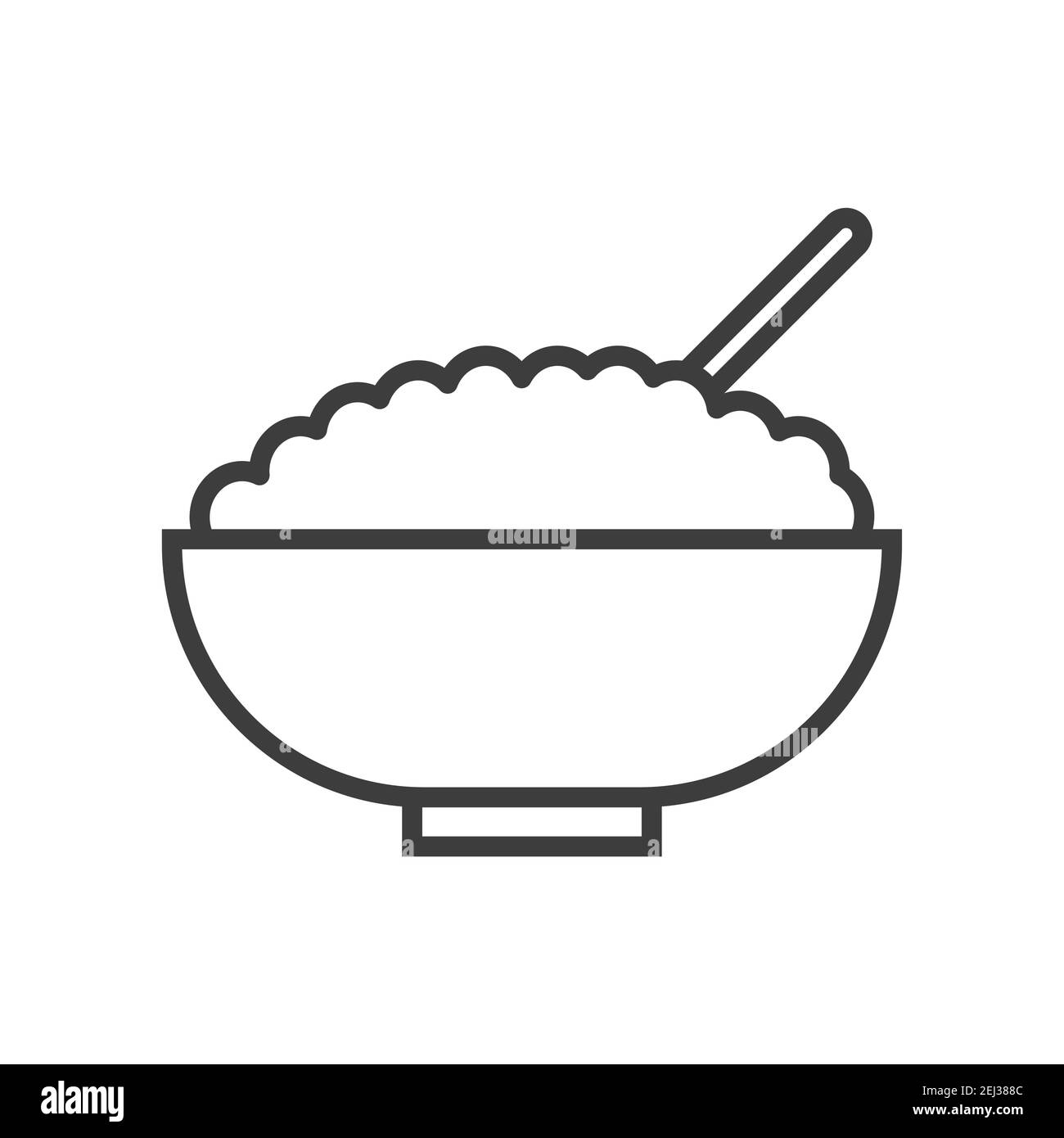 Porridge einfaches Food-Symbol in trendigen Stil isoliert auf weißem Hintergrund für Web-Apps und mobile Konzept. Vektorgrafik. EPS10 Stock Vektor