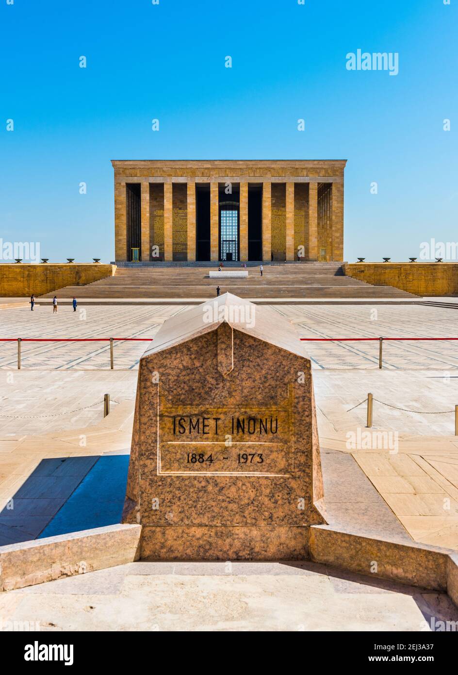 ANKARA, TÜRKEI - 3. SEPTEMBER 2020: ANITKABIR. Anitkabir ist das Mausoleum von Mustafa Kemal Ataturk. Ankara, Türkei. Stockfoto