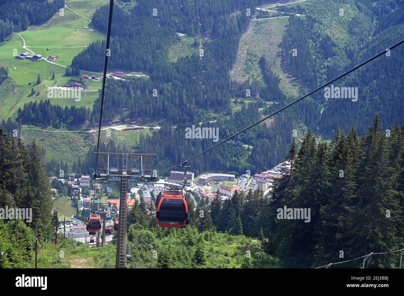 Seilbahn auf den Stubnerkogel Bad Gastein Österreich Stockfoto